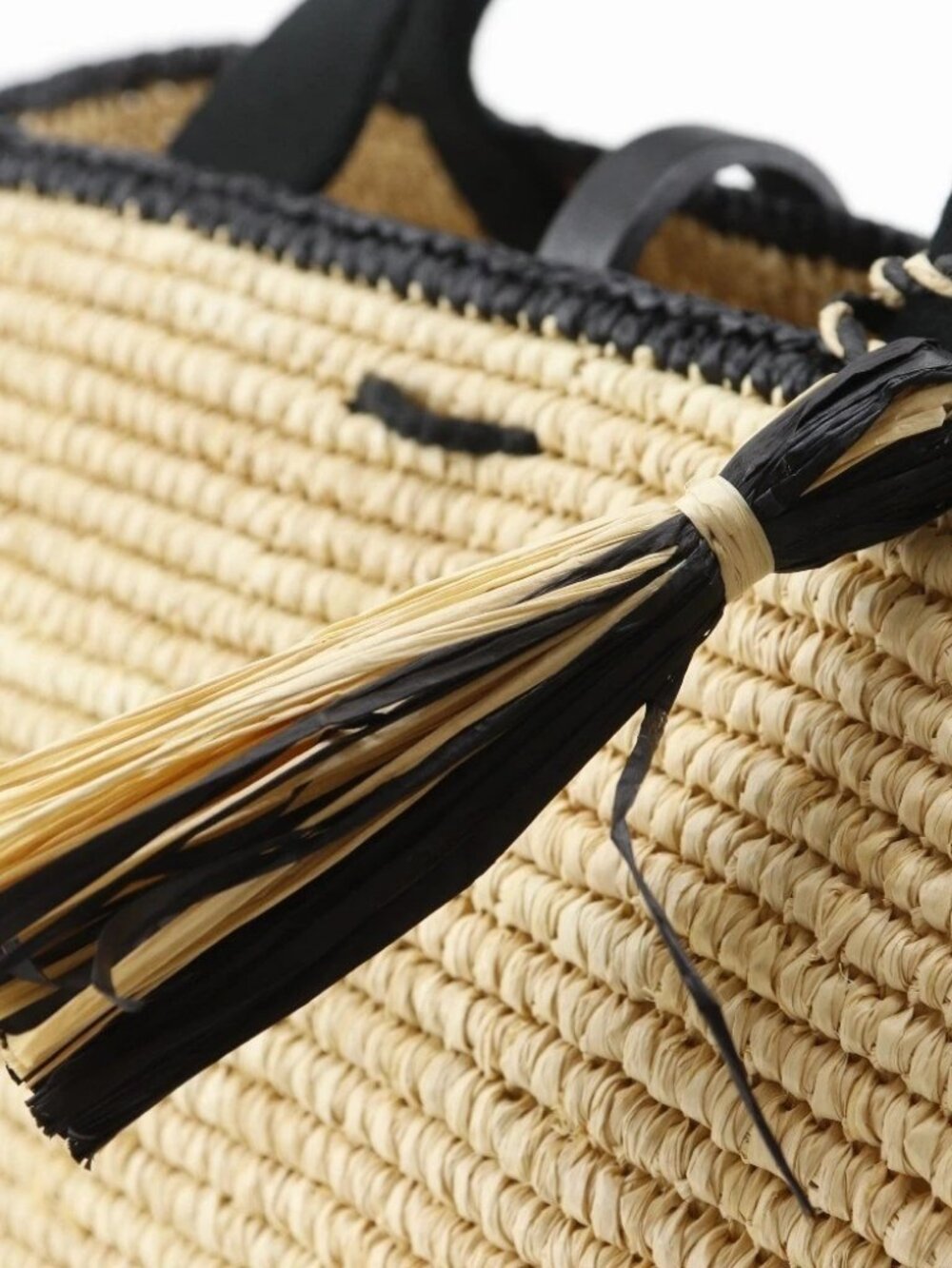Area Free MAISON N.H PARIS Handbag Maison N.H. Paris Beige / black Raffia/... - Picture 9 of 12
